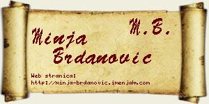 Minja Brdanović vizit kartica